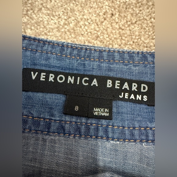 VERONICA BEARD Memphis Ruffled Cotton and TENCEL'™-Blend Chambray Skirt size 8 - Picture 5 of 14